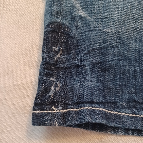 Miss Me Dark Blue Distressed Cuffed Easy Shorts Women's Waist 29 - Picture 12 of 12